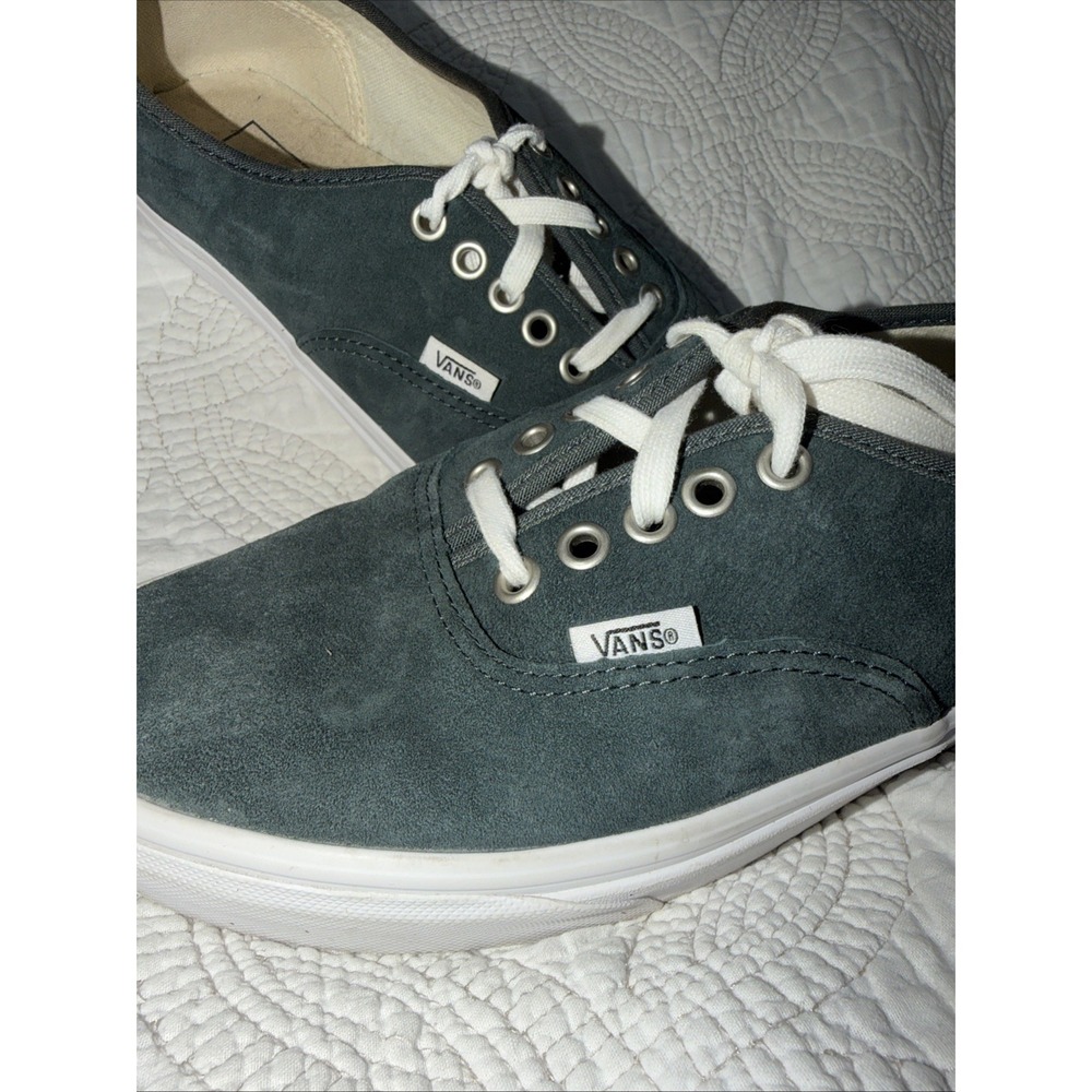 Vans Authentic‎ Pig Suede Darkest Spruce Scotch-guard Skater Sneakers 8.5 M/10 W